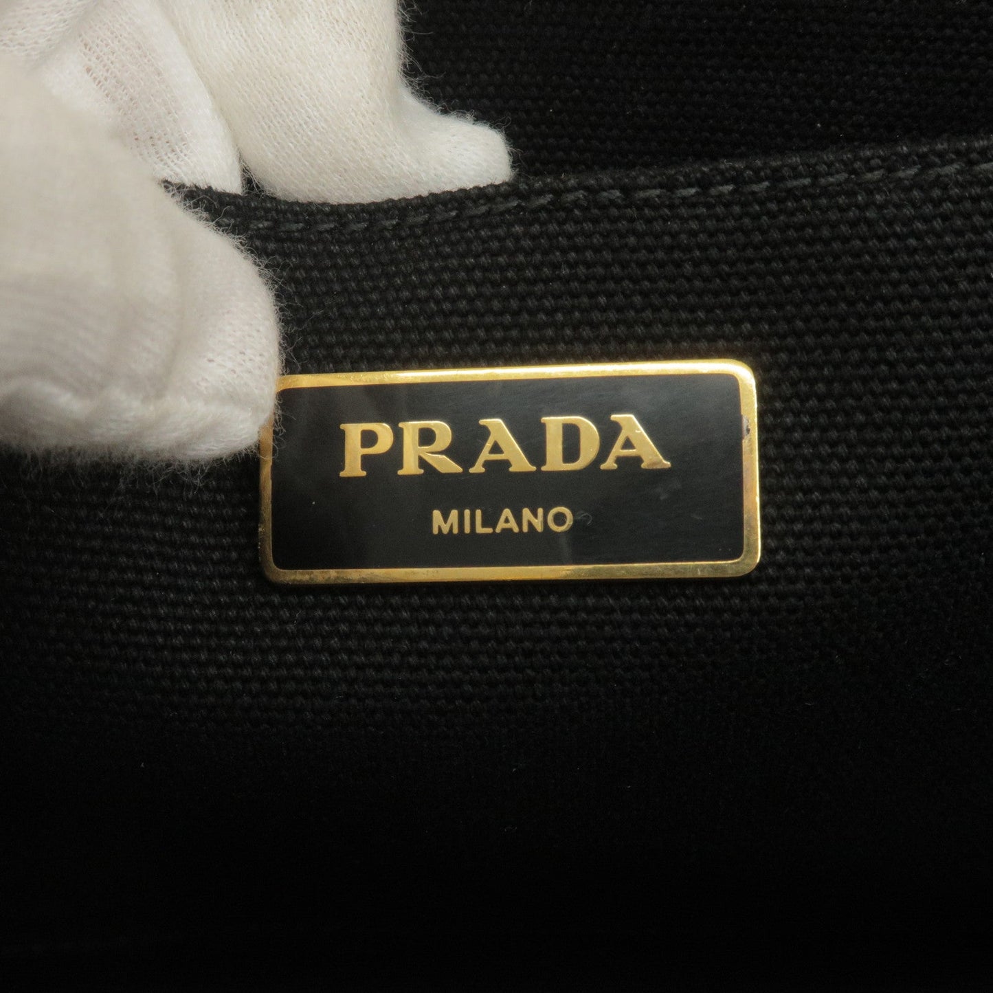 Prada Canapa Mini Canvas 2Way Bag Shoulder Bag Yellow Black B2439B