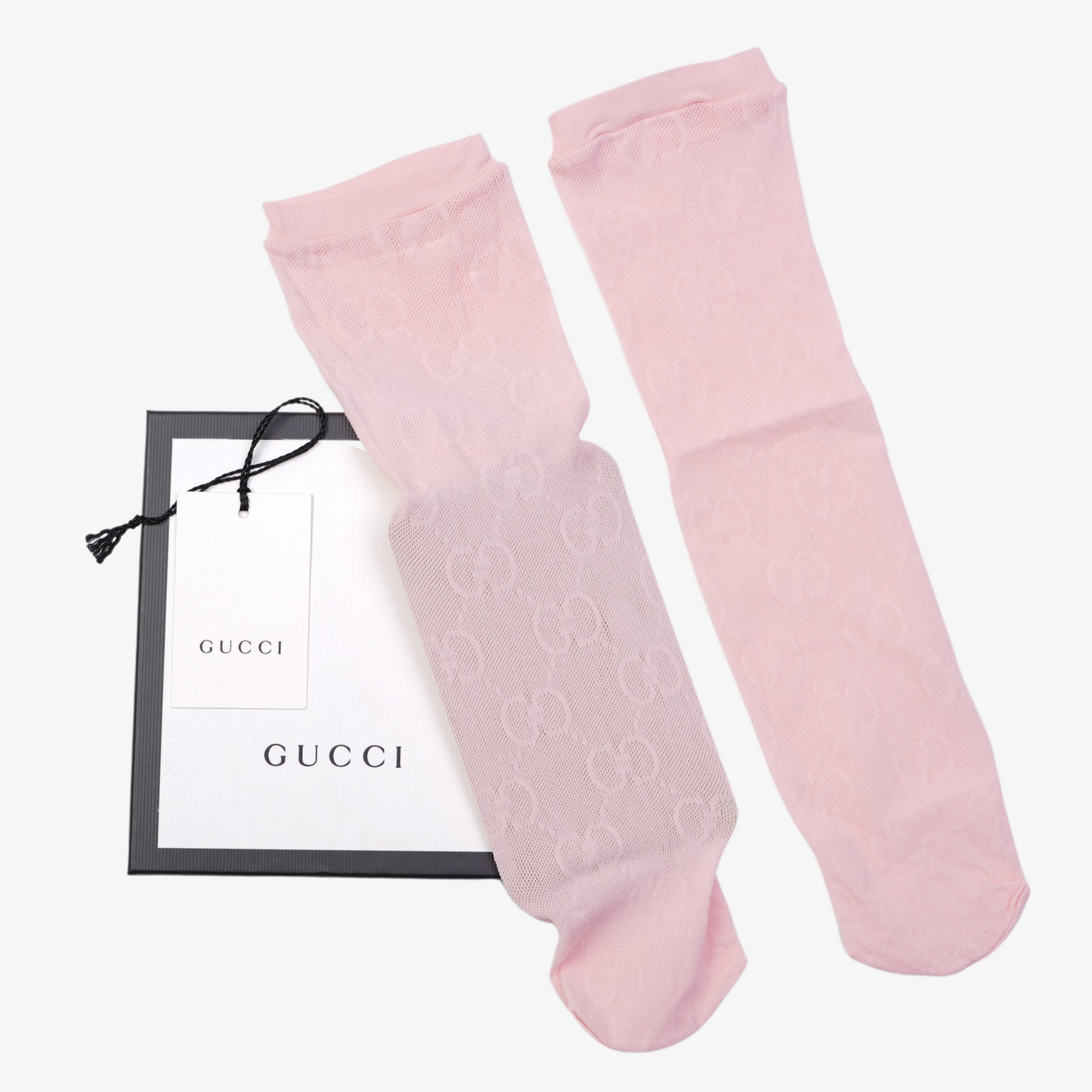 Gucci Womens Logo Socks Pink M