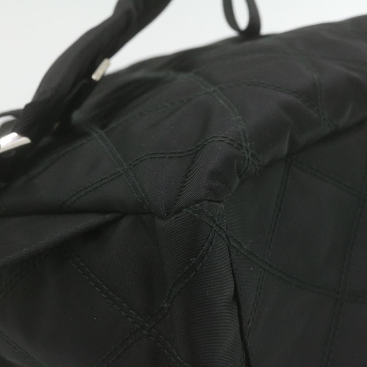 PRADA Nylon Fur Backpack Black 2VZ015  21454A