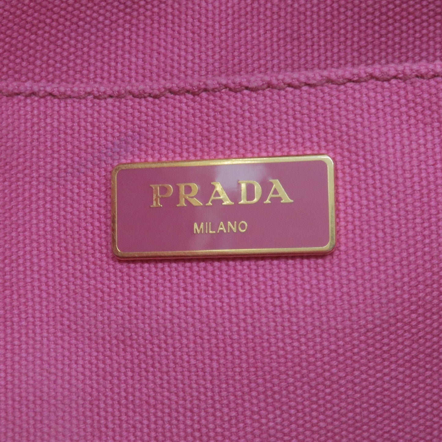 Prada Canapa Mini Canvas 2Way Bag Shoulder Bag Pink 1GB439