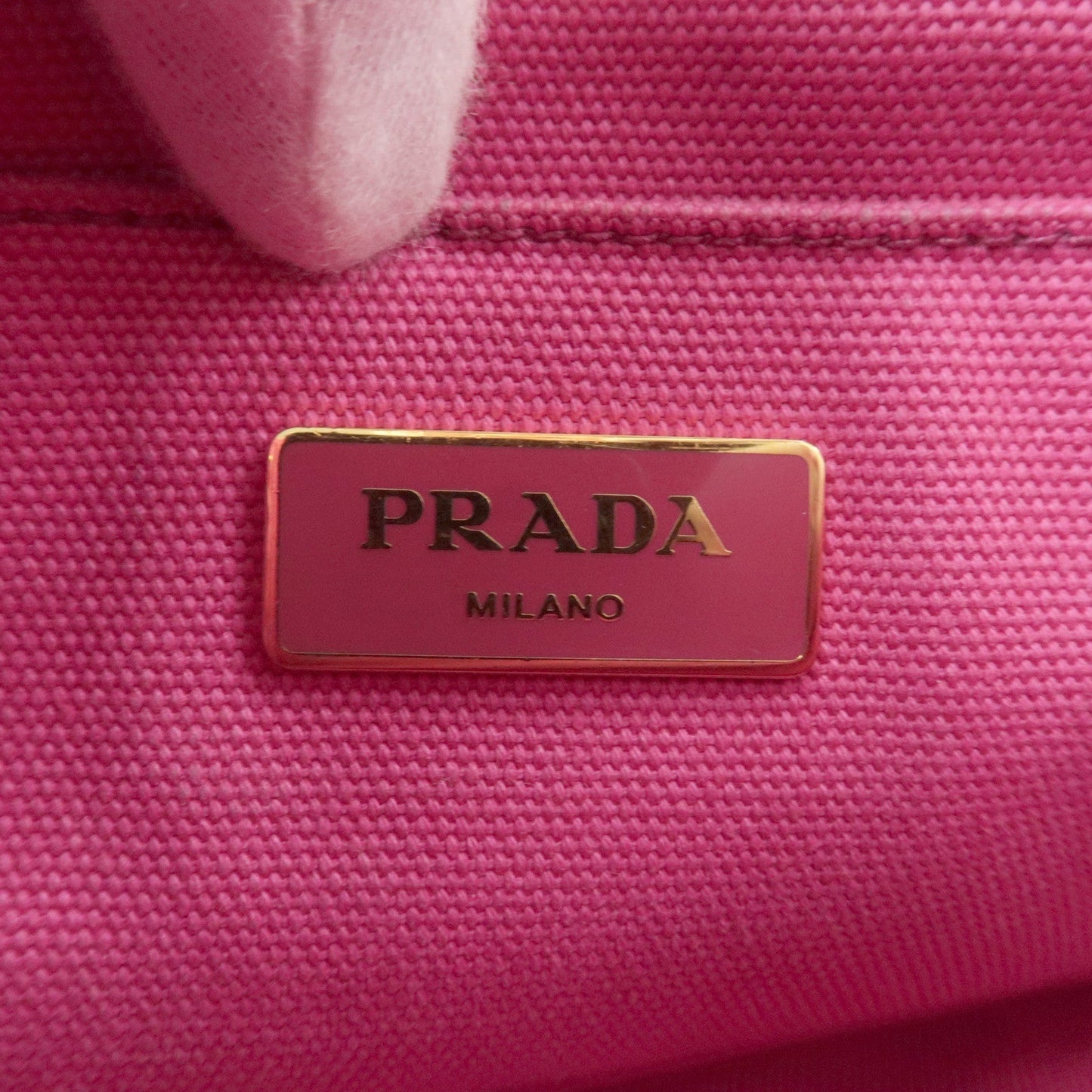 Prada Canapa Mini Canvas 2Way Bag Shoulder Bag Pink B2439G