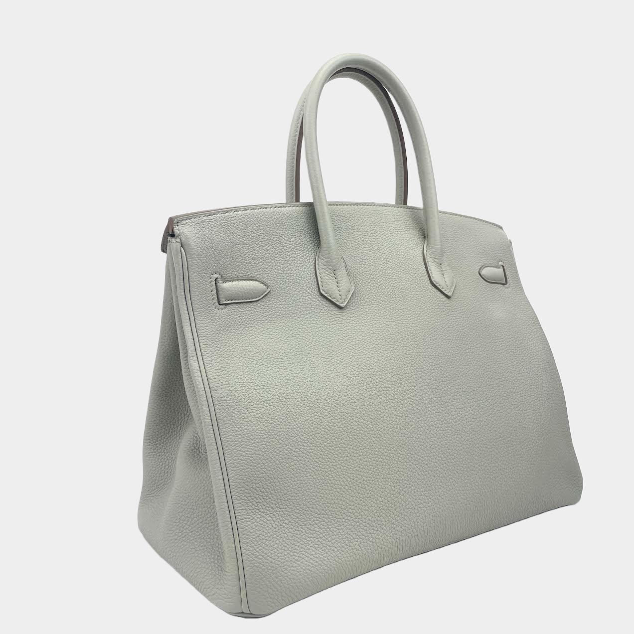 HERMÈS Togo Birkin 35 Gris Perle Pearl Gray w/Gold