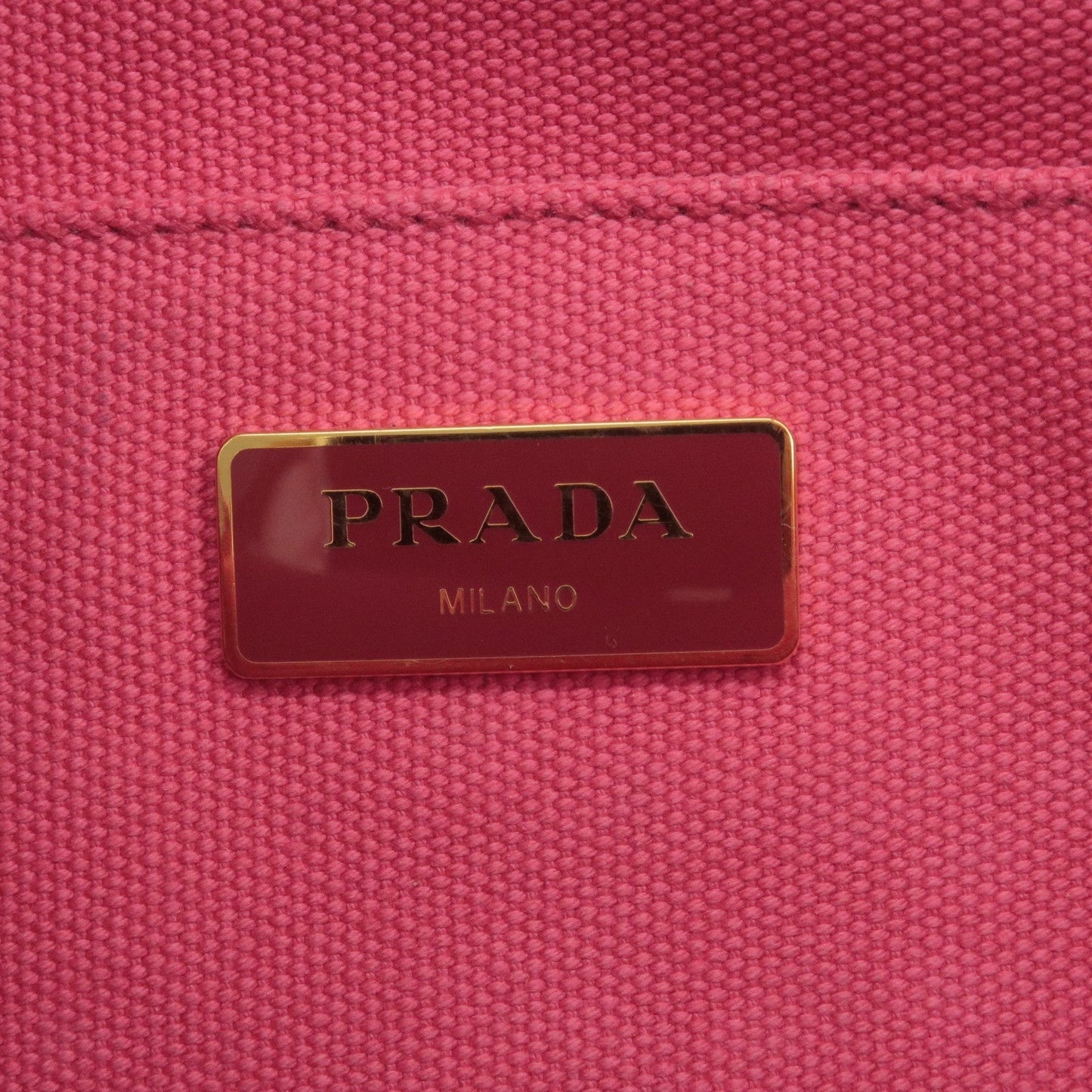 Prada Canapa Mini Canvas 2Way Bag Shoulder Bag Pink 1BG439