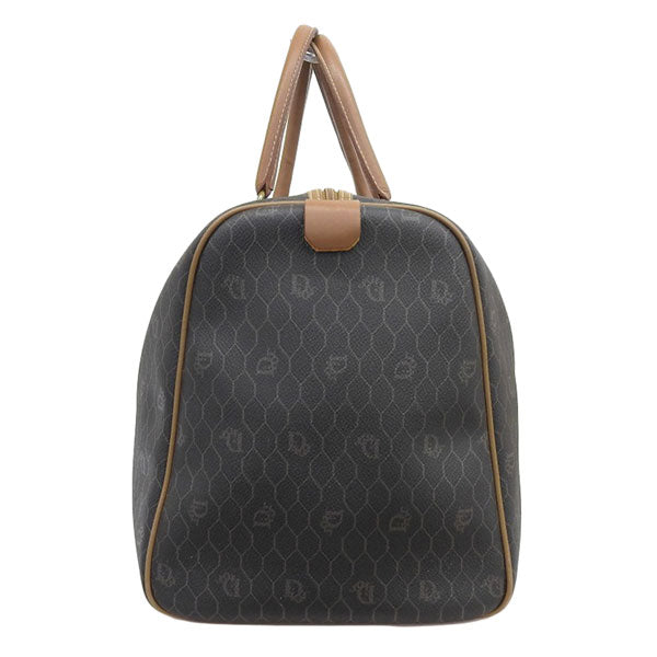 DIOR Logo Pattern Boston Bag Dark Brown