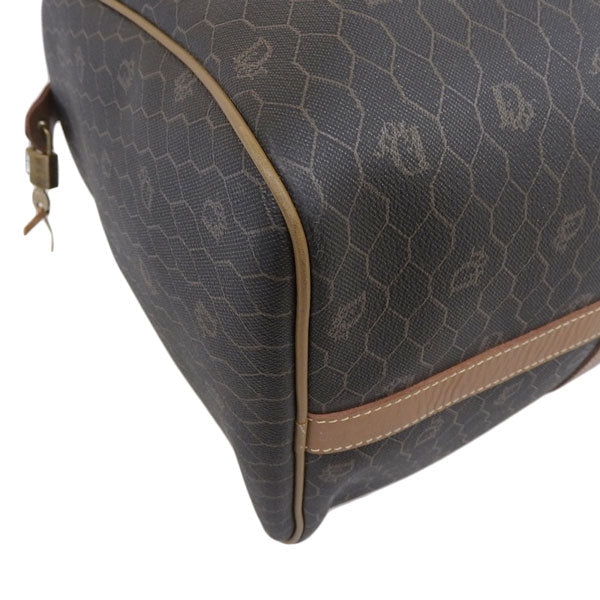 DIOR Logo Pattern Boston Bag Dark Brown