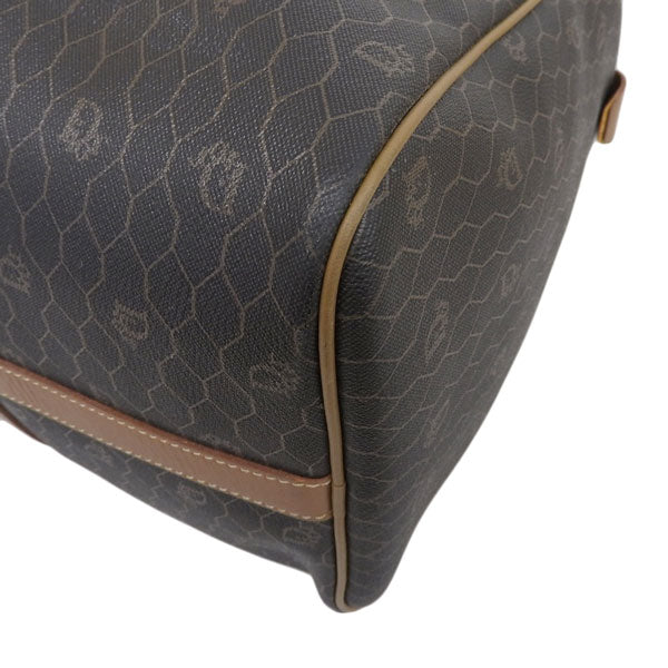 DIOR Logo Pattern Boston Bag Dark Brown