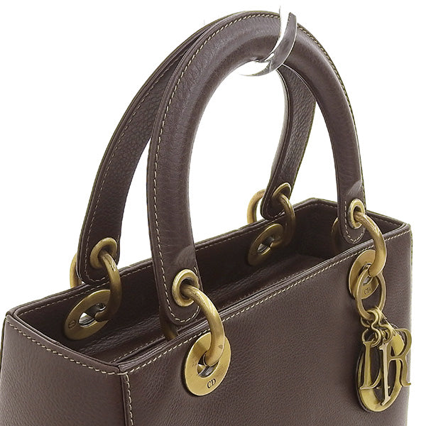 DIOR Lady  Top Handle Bag Brown