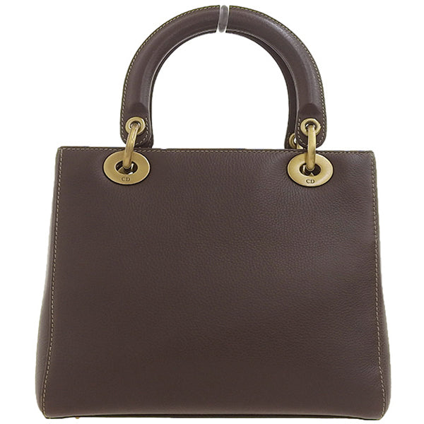 DIOR Lady  Top Handle Bag Brown