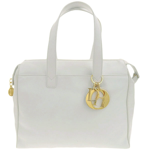 DIOR Logo Plate Tote Bag White