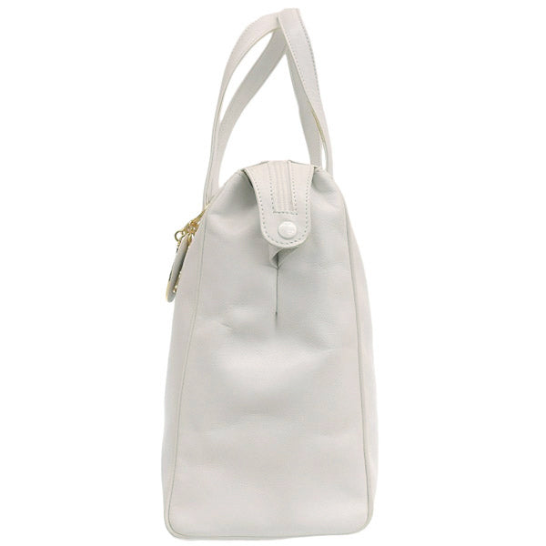 DIOR Logo Plate Tote Bag White