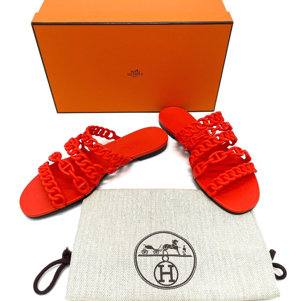 HERMES シェーヌダンクル リヴァージュ サンダル ラバー レディース