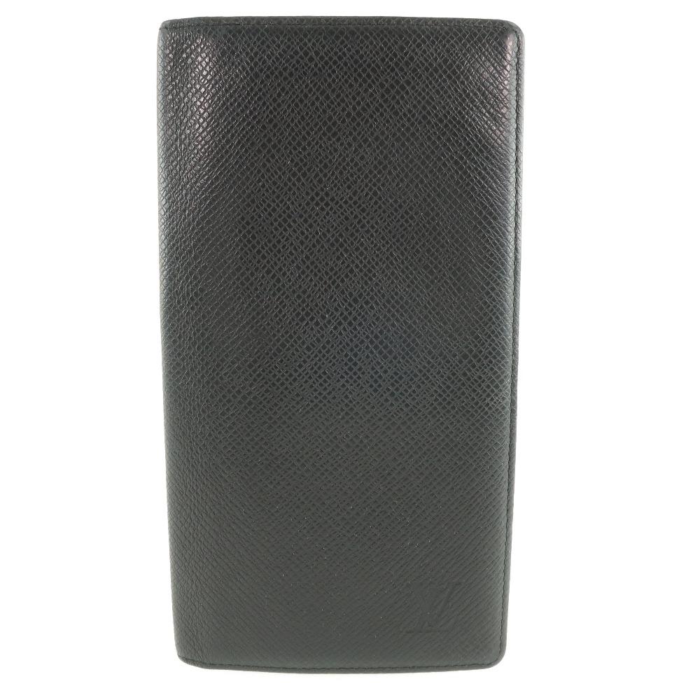 Louis Vuitton Black Leather Porte carte credit bifold wallet accessories