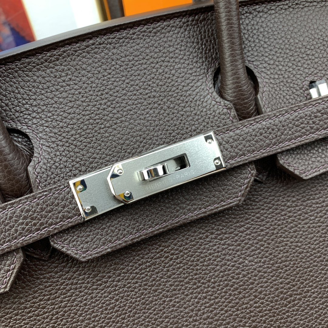 HM Birkin 30 Togo Dark Grey Bag Silver Hardware For Women, Womenâ€™s Handbags 11.8in/30cm