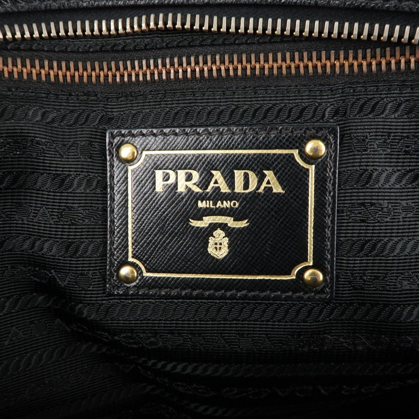 Prada Nylon Leather Shoulder Bag Black