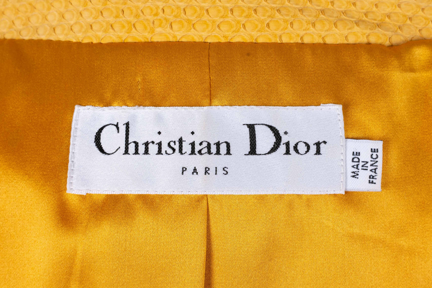 Veste en python jaune Dior 2008