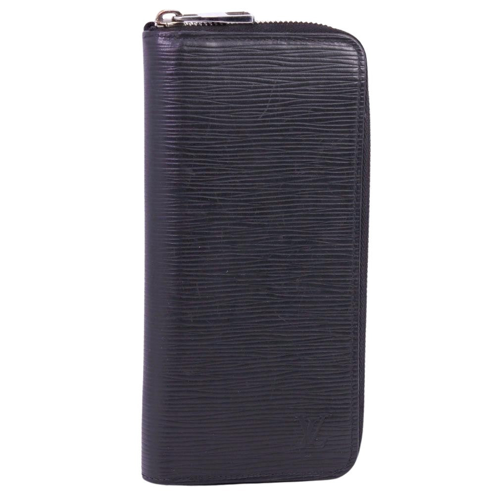 Louis Vuitton Black Leather Zippy Wallet Vertical wallet accessories