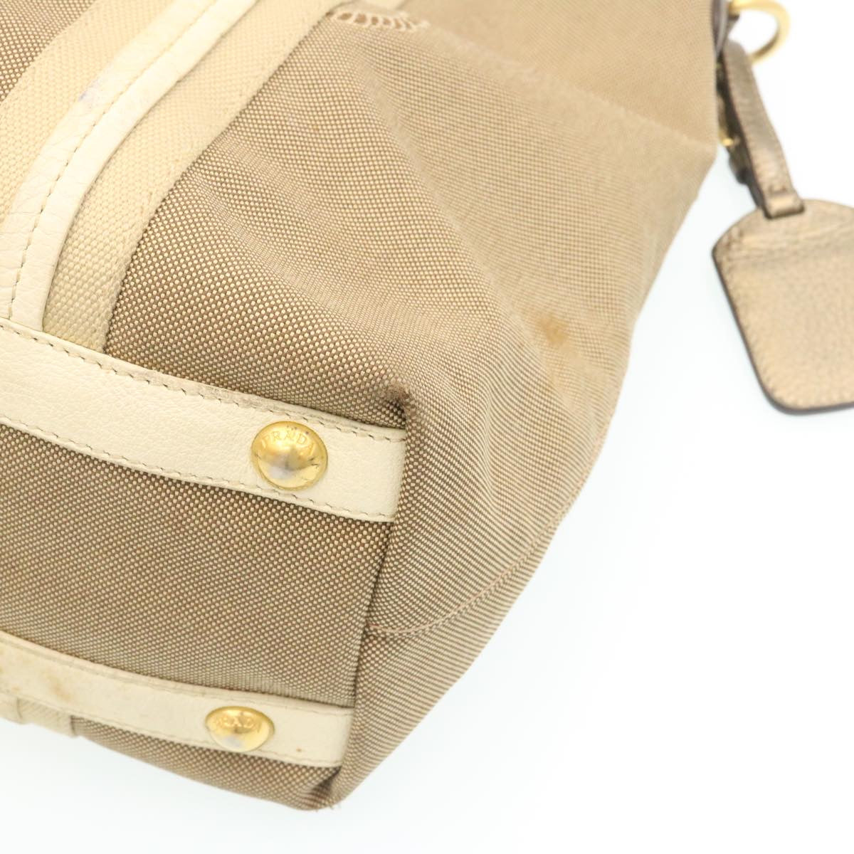 PRADA Shoulder Bag Canvas Khaki  28739