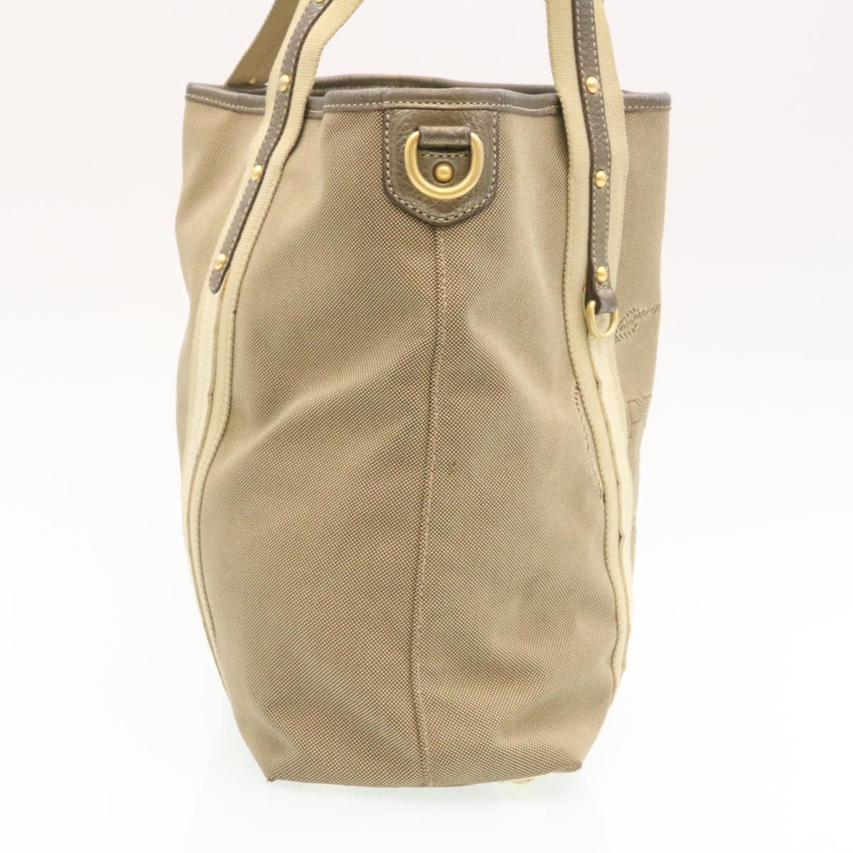 PRADA Shoulder Bag Canvas Khaki  28739