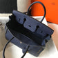 HM Birkin Dark Blue For Women Gold-Toned Hardware 11in/30cm