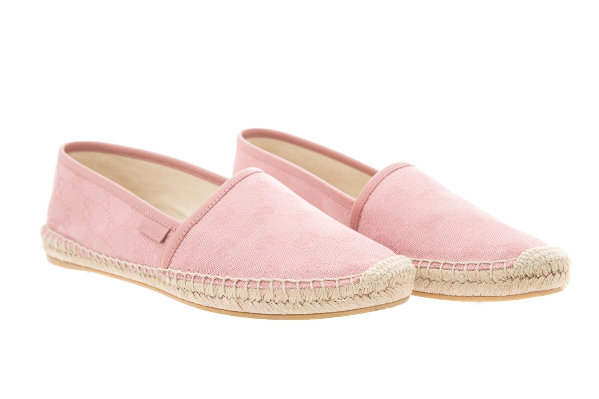 Gucci Pink Canvas Monogram Espadrille SZ 39