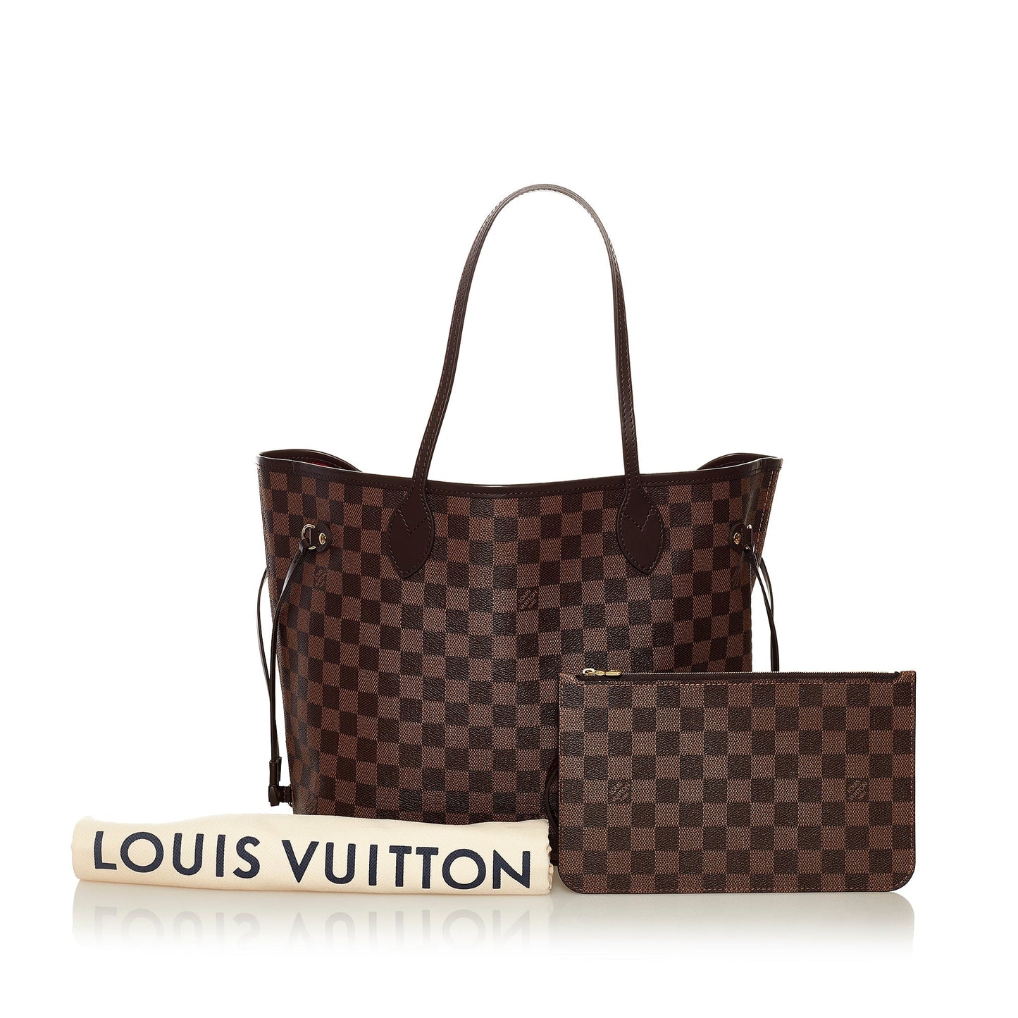 Brown Louis Vuitton Damier Ebene Neverfull MM Tote Bag