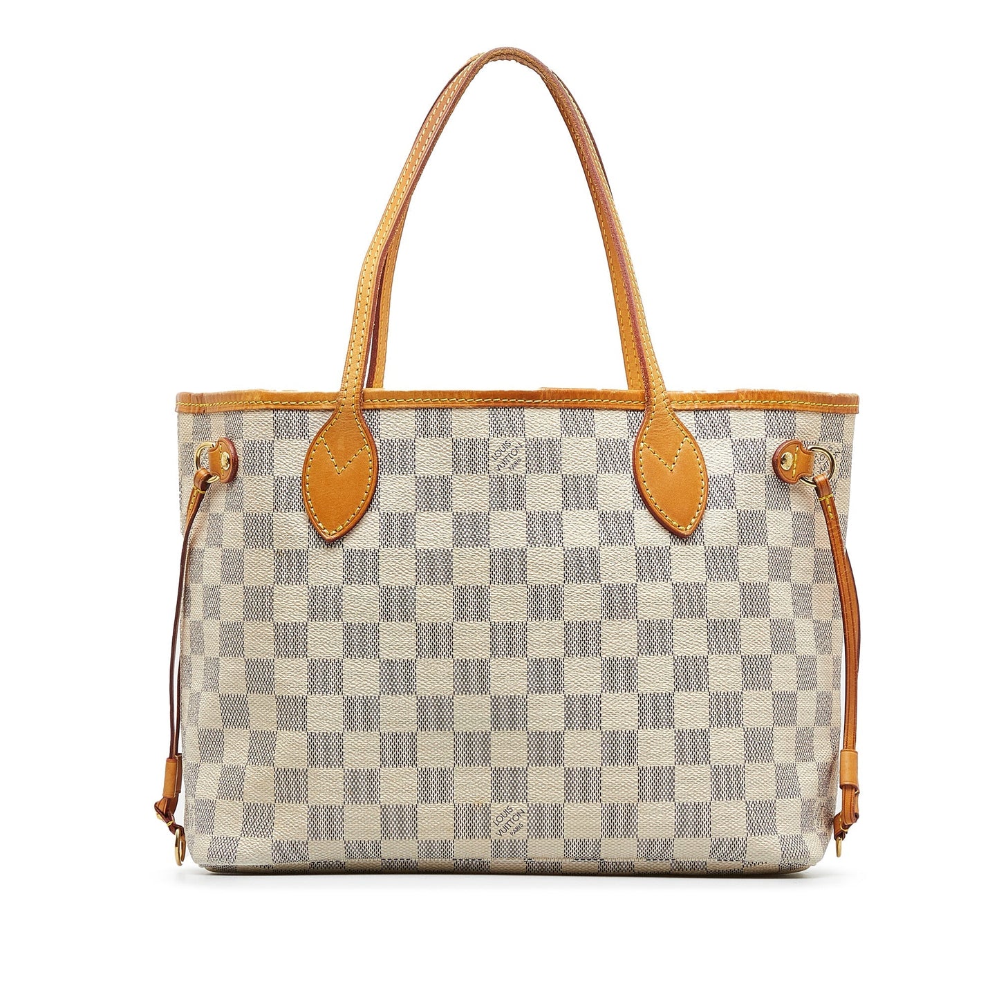 White Louis Vuitton Damier Azur Neverfull PM Tote Bag