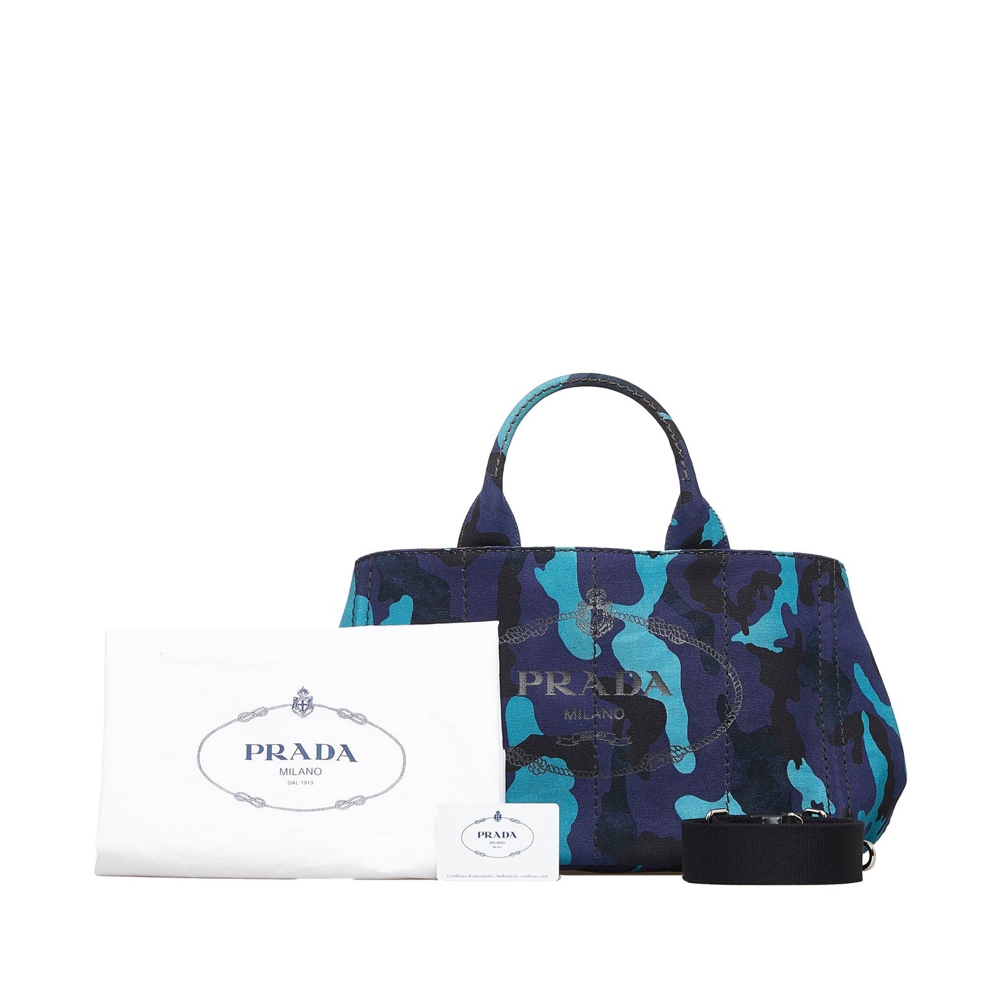 PRADA Canapa Camouflage Satchel