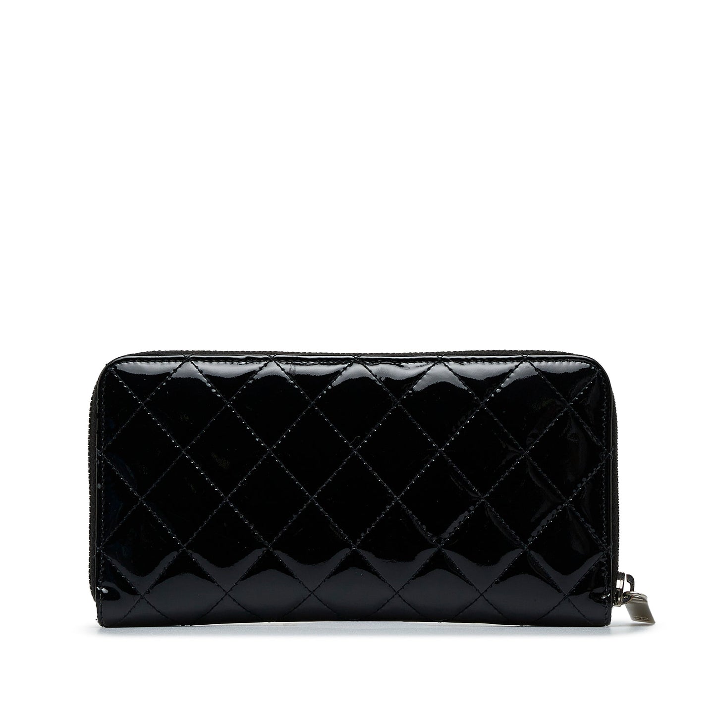 CHANEL Brilliant Patent Zip Around Wallet Long Wallets