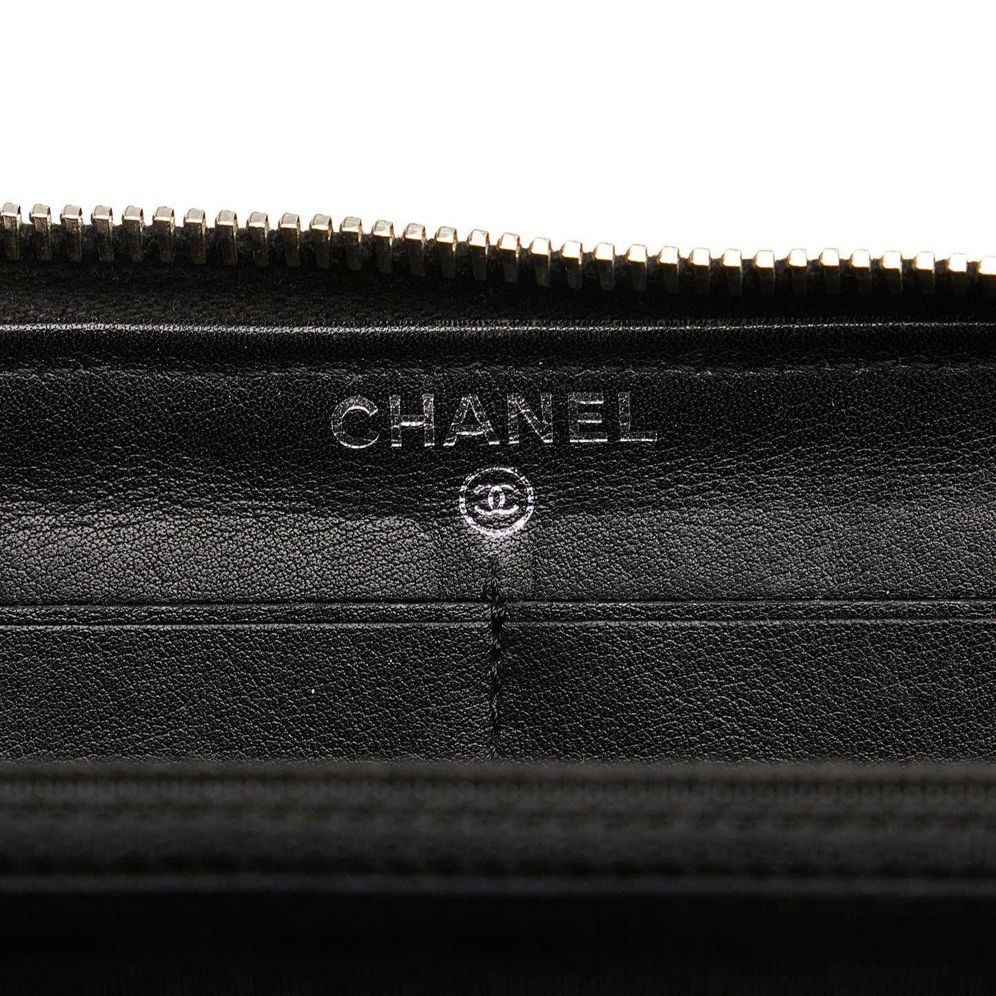 CHANEL Brilliant Patent Zip Around Wallet Long Wallets