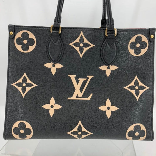 Louis Vuitton OnTheGo MM Tote Bag, Black, Leather