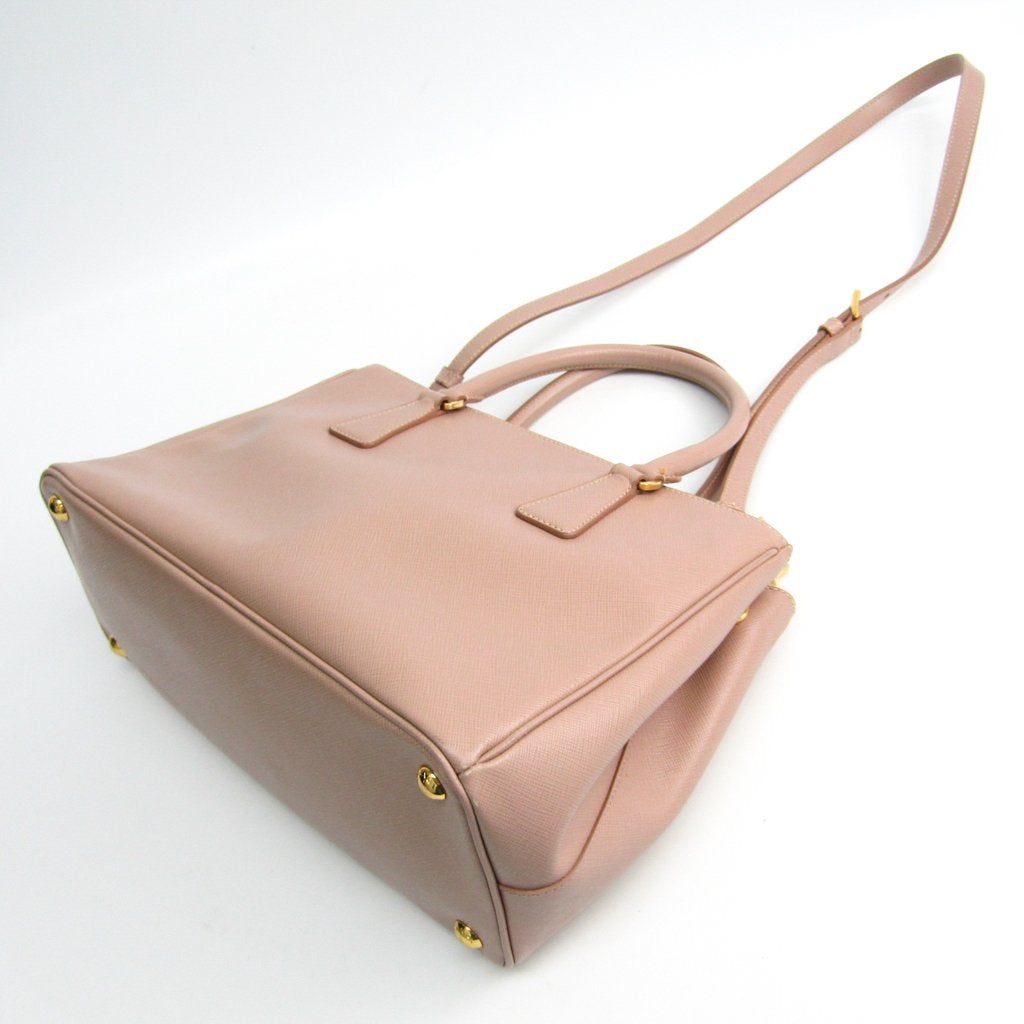 Prada Pink Saffiano Lux Galleria Double Zip Tote (SHA-41188)