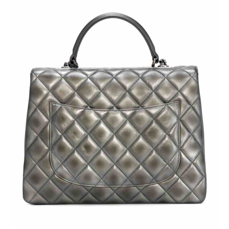 Chanel Trendy CC Bag, Metallic Gray Leather