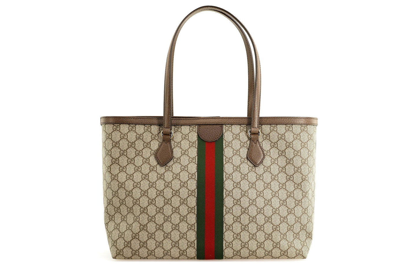 (WMNS) GUCCI Ophidia GG Middle-Sized Tote Bag Brown 631685-96IWB-8745