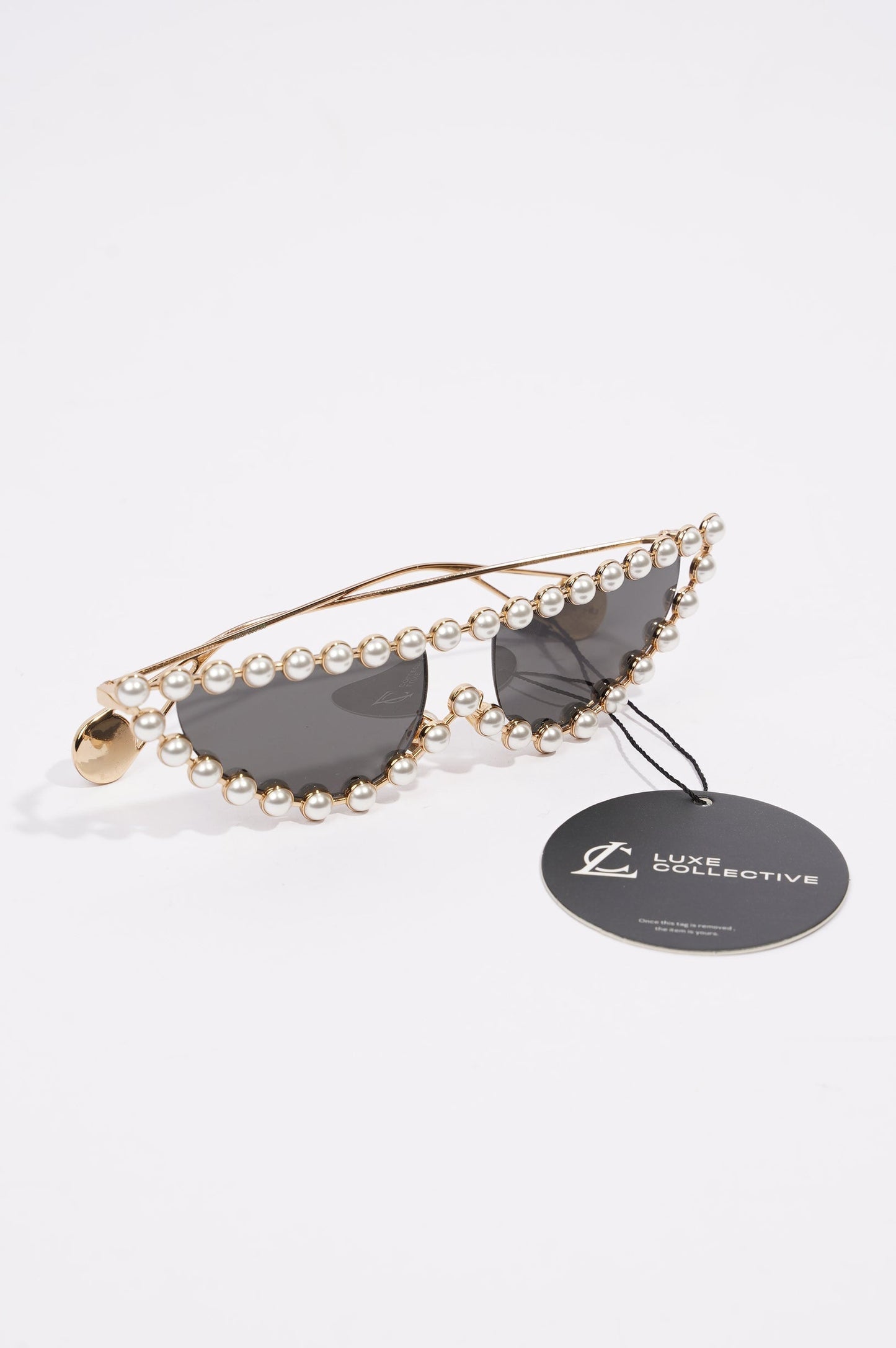 Gucci Womens GG0364S Sunglasses Gold / Silver / Pearls 140