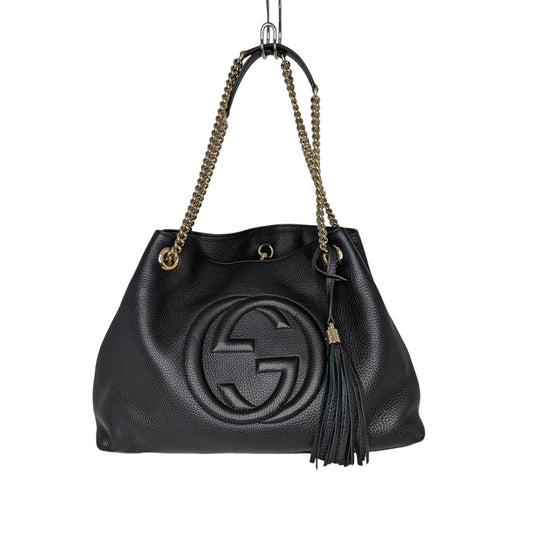 Gucci Pebbled Calfskin Soho Chain Tote