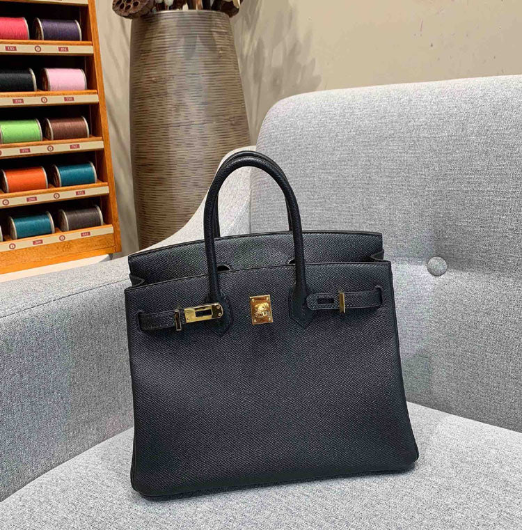 HM Birkin Black For Women Gold Toned Hardware 14in/35cmÂ