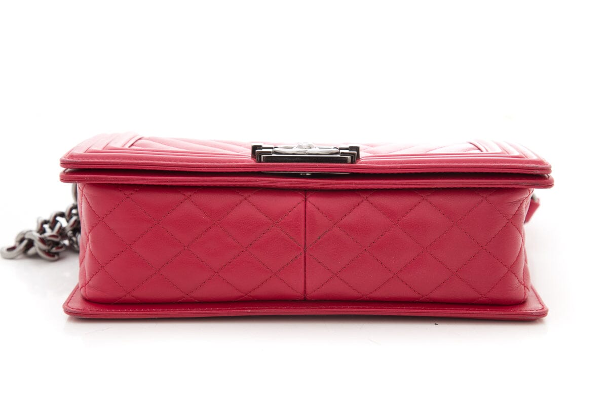 Chanel 2014 Red Medium Quilted Lambskin Handbag