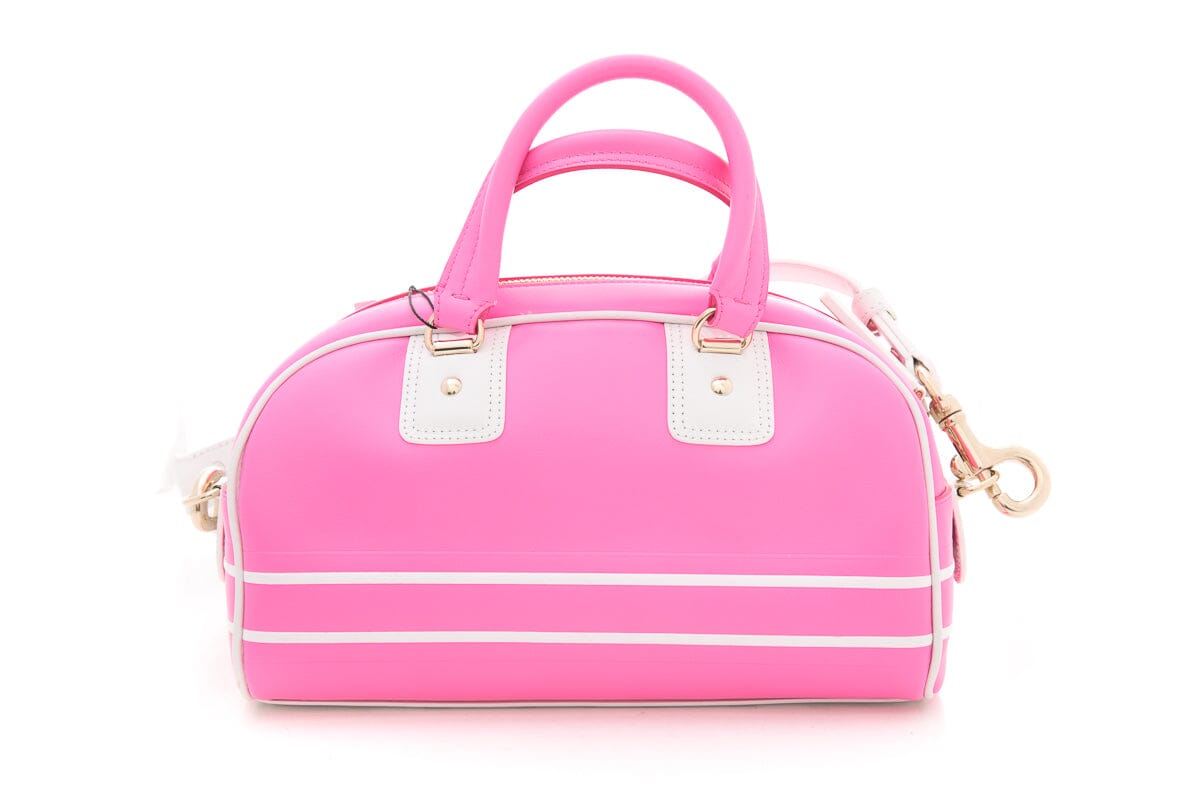 Christian Dior Cruise 2022 Vibe Pink & White Logo Handle Bag