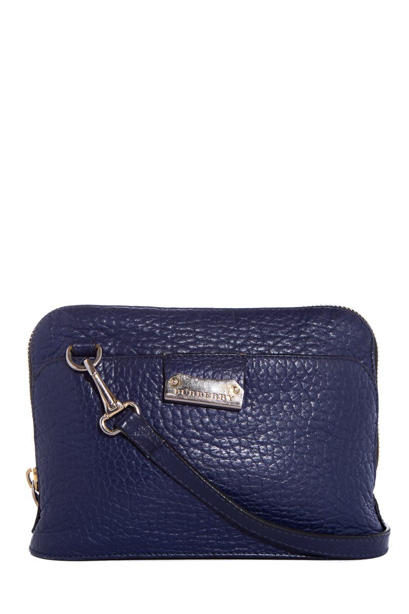 Burberry Navy Pebbled Leather Cross-Body Bag