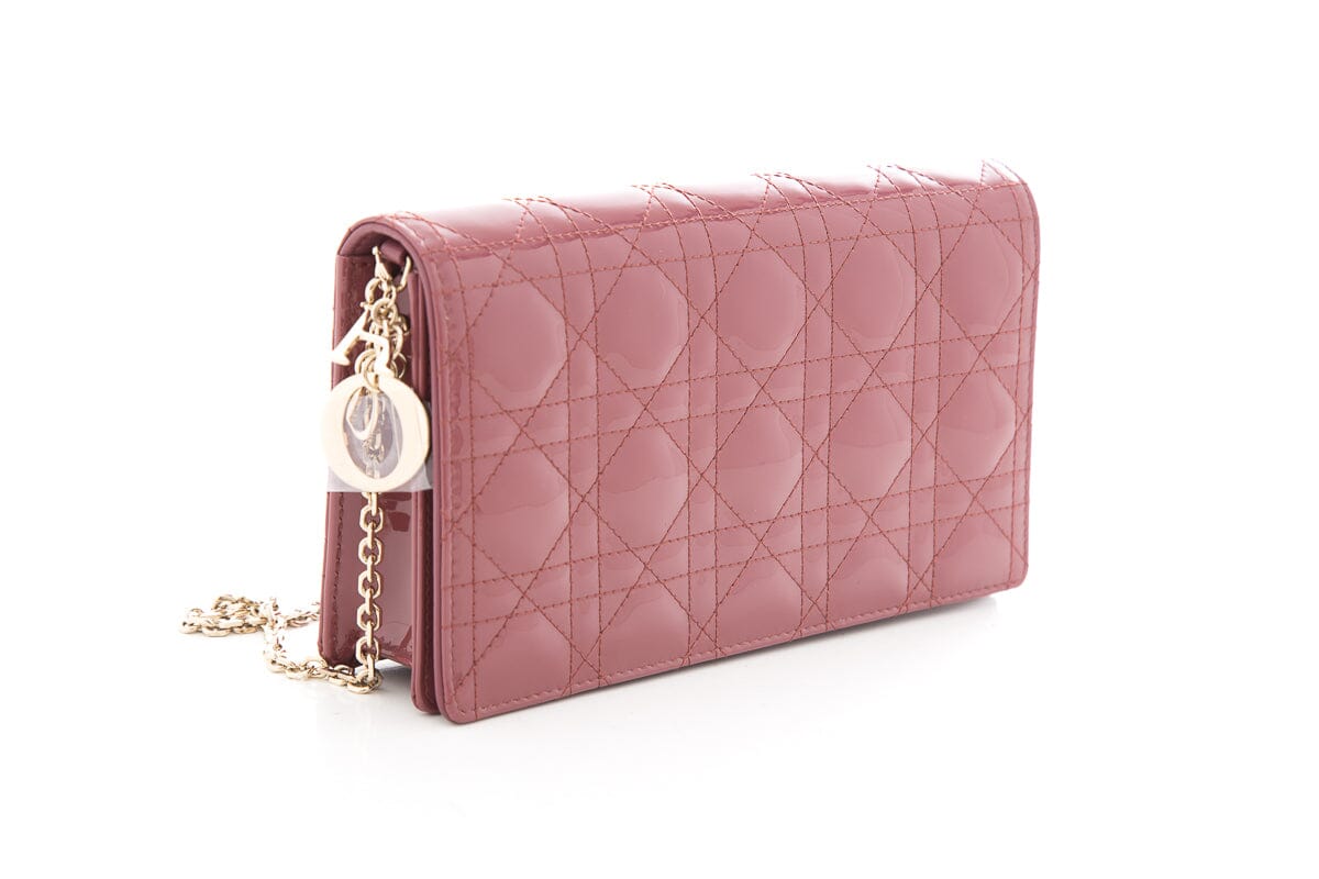 Christian Dior Blush Patent Lady Dior Pouch Cross-Body