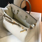 HM Birkin White For Women Gold Toned Hardware 11.8in/30cm