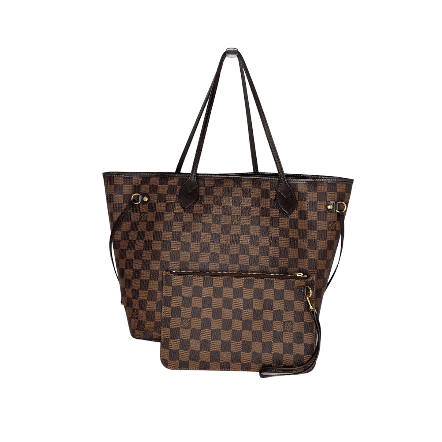 Louis Vuitton 2018 Neverfull Damier Ebene MM Tote & Pouchette