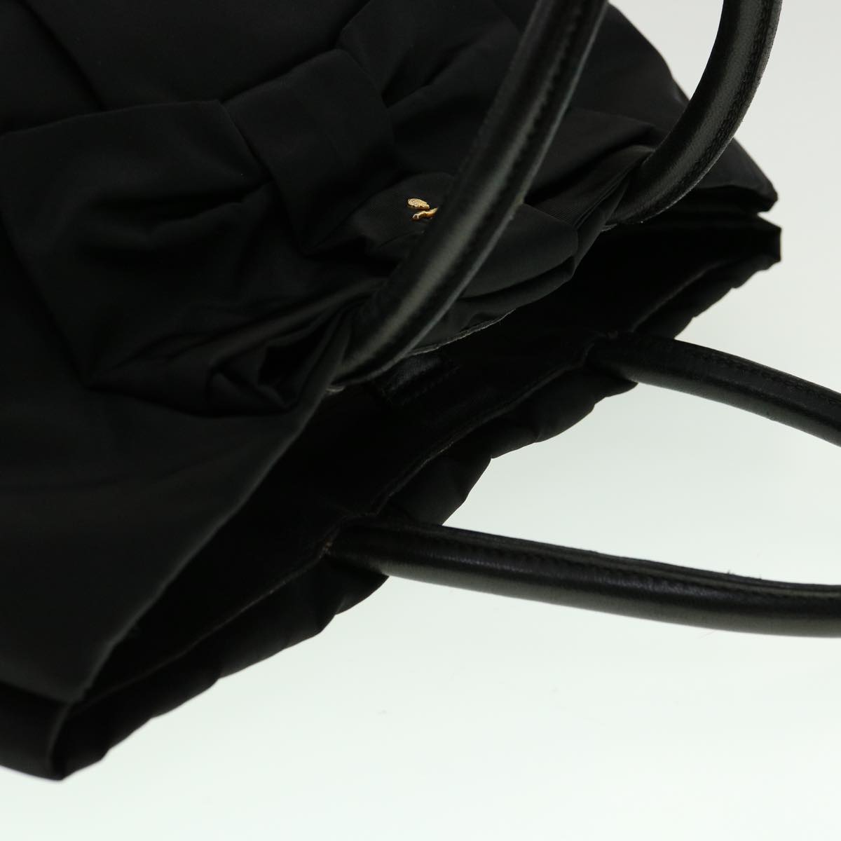 PRADA Nylon Hand Bag Black  30324