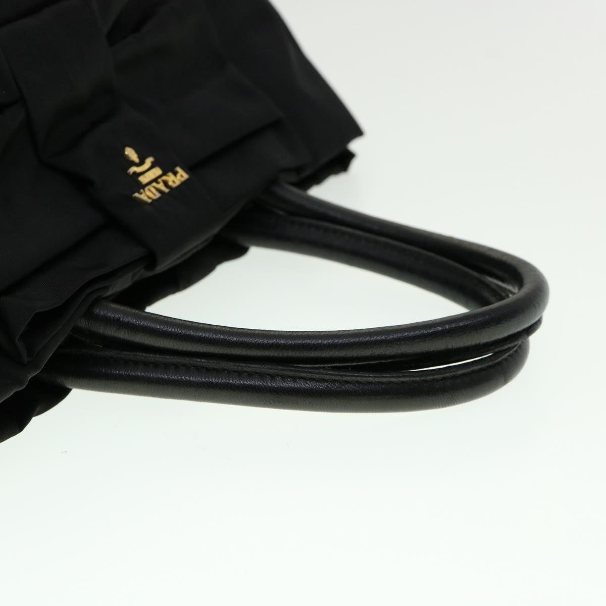 PRADA Nylon Hand Bag Black  30324