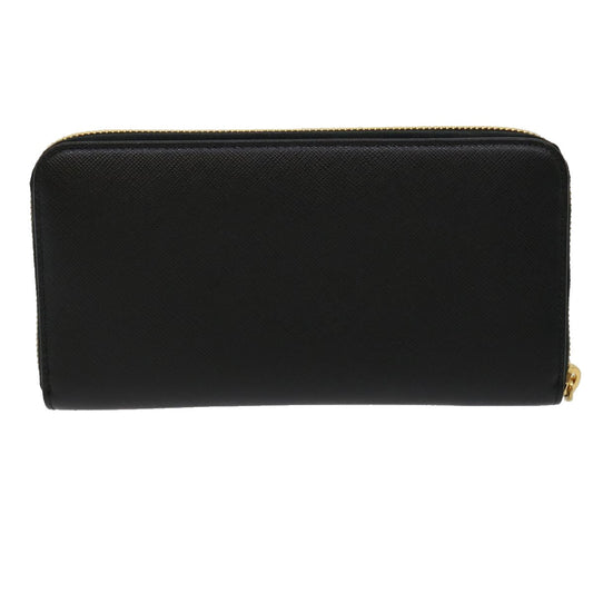 PRADA Ribbon Long Wallet Safiano Leather Black  31055A