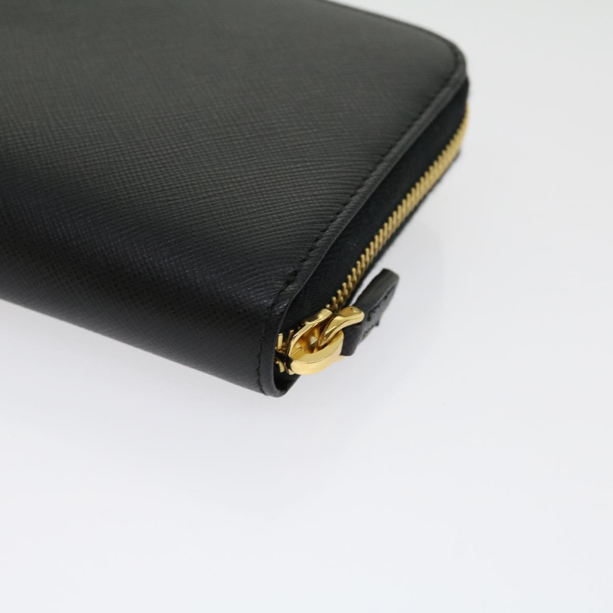 PRADA Ribbon Long Wallet Safiano Leather Black  31055A