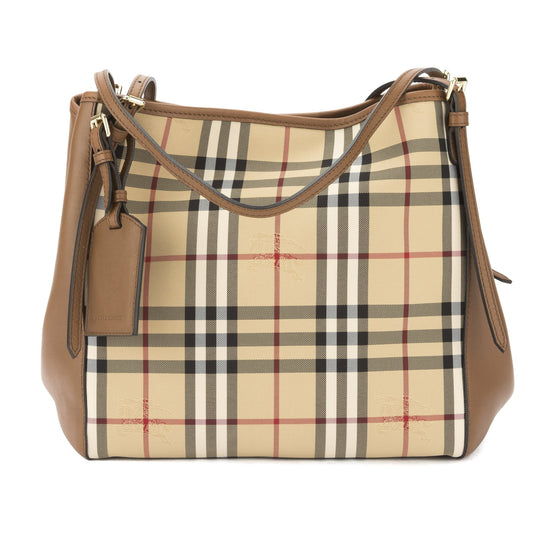 Burberry Tan Horseferry Check Small Canter Tote Bag (New with Tags)