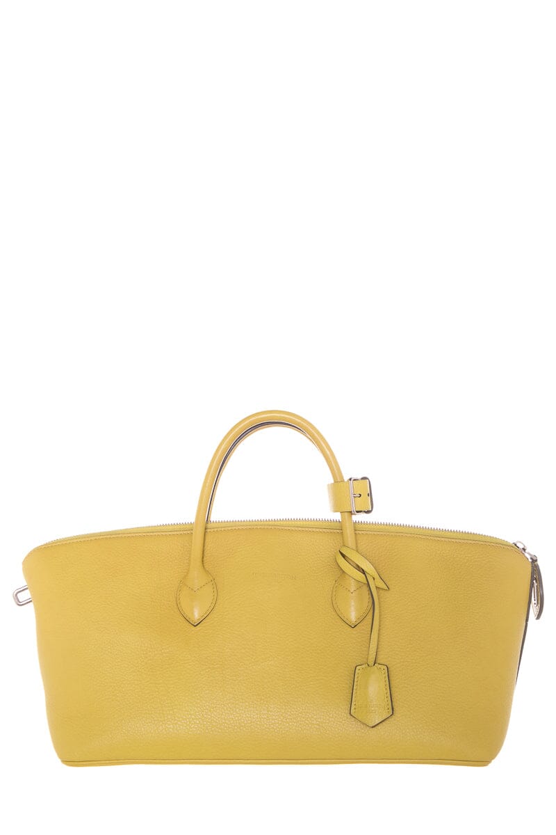 Louis Vuitton Maroquinerie Triangle Yellow Grained Leather Handbag