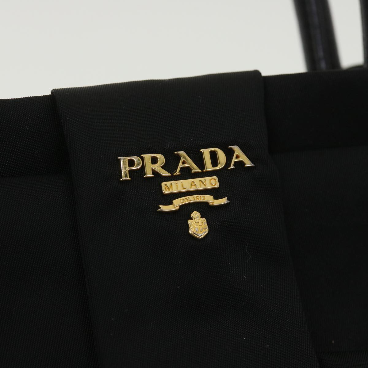 PRADA Hand Bag Nylon Black  33979