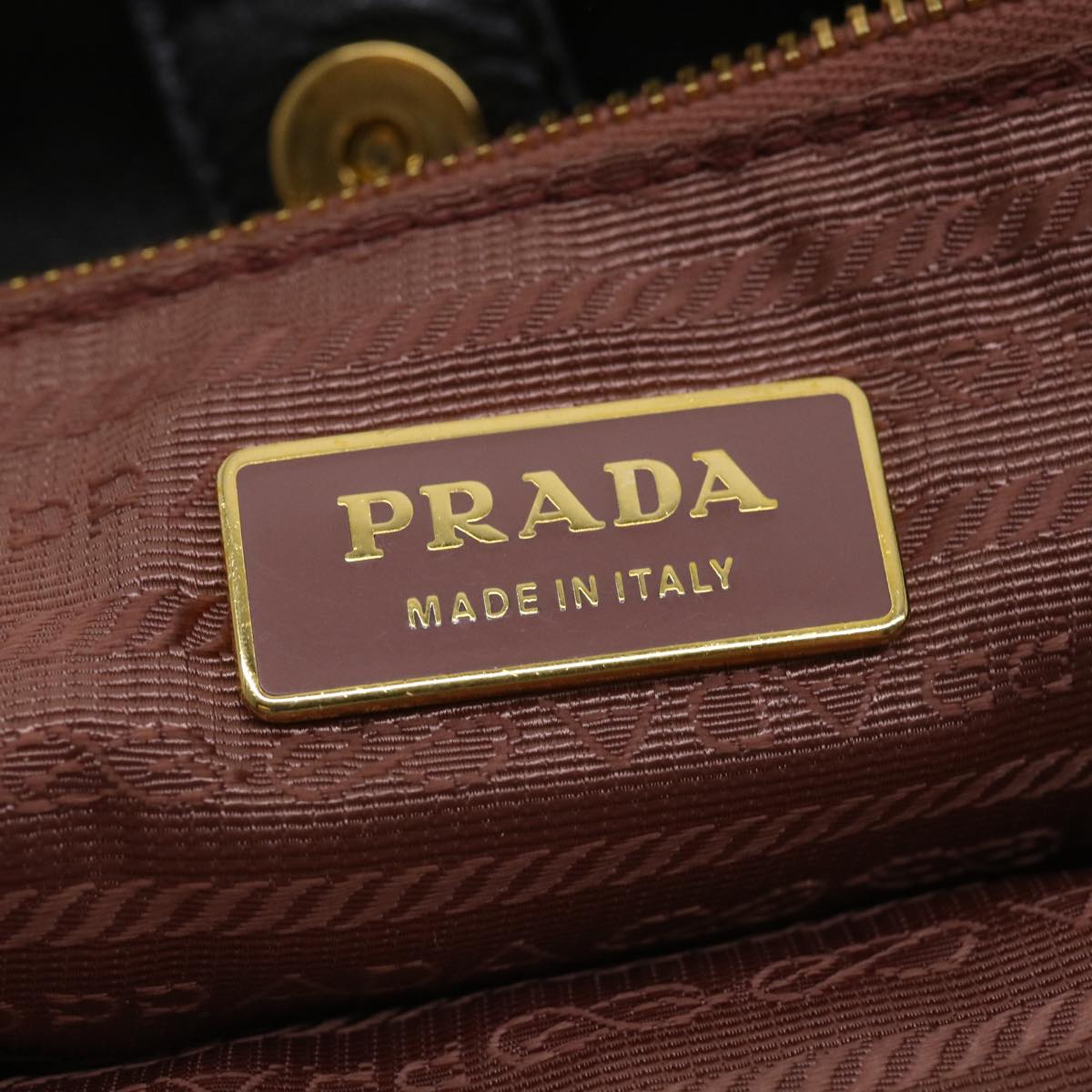 PRADA Hand Bag Nylon Black  33979